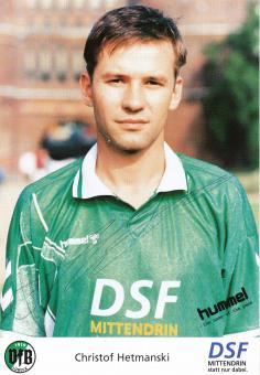 Christof Hetmanski  1995/1996  VFB Lübeck  Fußball Autogrammkarte  original signiert 