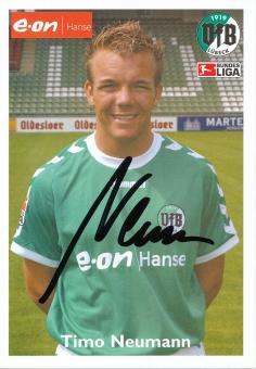 Timo Neumann   2003/2004  VFB Lübeck  Fußball Autogrammkarte  original signiert 