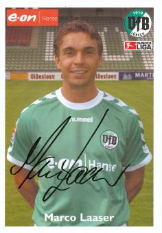 Marco Laaser   2003/2004  VFB Lübeck  Fußball Autogrammkarte  original signiert 