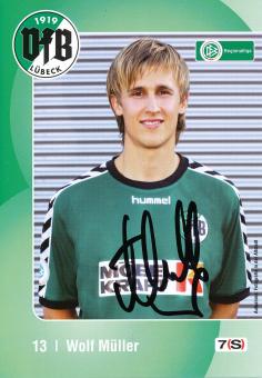 Wolf Müller  2008/2009  VFB Lübeck  Fußball Autogrammkarte  original signiert 