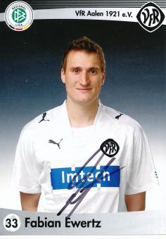 Fabian Ewertz  2007/2008  VFR Aalen  Fußball Autogrammkarte  original signiert 