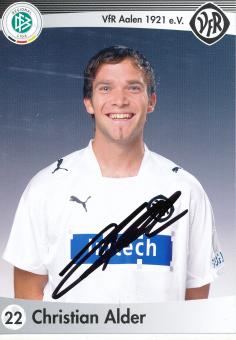 Christian Alder  2007/2008  VFR Aalen  Fußball Autogrammkarte  original signiert 