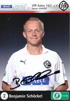 Benjamin Schöckel  2008/2009  VFR Aalen  Fußball Autogrammkarte  original signiert 