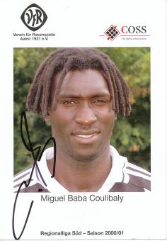 Miguel Baba Coulibaly  2000/2001  VFR Aalen  Fußball Autogrammkarte  original signiert 