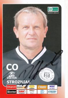 Dieter Strozniak  2009/2010  Halescher FC  Fußball Autogrammkarte  original signiert 