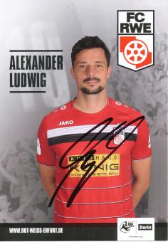Alexander Ludwig  2017/2018  Rot Weiss Erfurt  Fußball Autogrammkarte  original signiert 