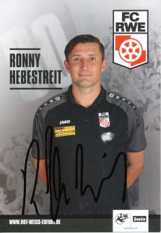 Ronny Hebestreit  2017/2018  Rot Weiss Erfurt  Fußball Autogrammkarte  original signiert 