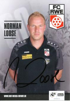 Norman Loose  2017/2018  Rot Weiss Erfurt  Fußball Autogrammkarte  original signiert 