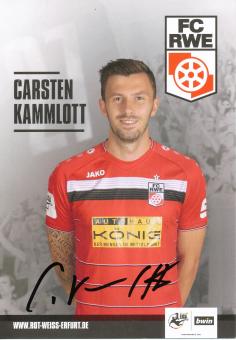 Carsten Kammlott  2017/2018  Rot Weiss Erfurt  Fußball Autogrammkarte  original signiert 