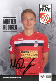 Martin Rüdiger  2017/2018  Rot Weiss Erfurt  Fußball Autogrammkarte  original signiert 