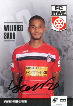Wilfried Sarr  2017/2018  Rot Weiss Erfurt  Fußball Autogrammkarte  original signiert 