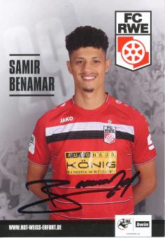 Samir Benamar  2017/2018  Rot Weiss Erfurt  Fußball Autogrammkarte  original signiert 