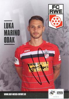 Luka Marino Odak  2017/2018  Rot Weiss Erfurt  Fußball Autogrammkarte  original signiert 