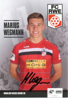 Marius Wegmann  2017/2018  Rot Weiss Erfurt  Fußball Autogrammkarte  original signiert 