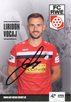 Liridon Vocaj  2017/2018  Rot Weiss Erfurt  Fußball Autogrammkarte  original signiert 