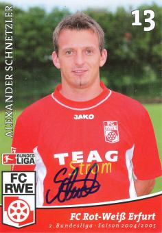Alexander Schnetzler  2004/2005  Rot Weiss Erfurt  Fußball Autogrammkarte  original signiert 