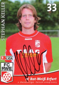 Stephan Keller   2004/2005  Rot Weiss Erfurt  Fußball Autogrammkarte  original signiert 