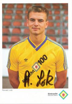Ronald Lotz  1990/1991  Eintracht Braunschweig  Fußball Autogrammkarte  original signiert 