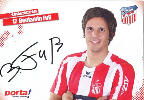 Benjamin Fuß  2012/2013  FSV Zwickau  Fußball Autogrammkarte  original signiert 