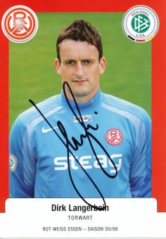 Dirk Langerbein  2005/2006  Rot Weiss Essen Fußball Autogrammkarte  original signiert 