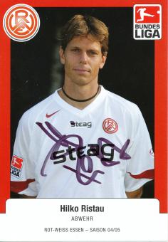 Hilko Ristau  2004/2005  Rot Weiss Essen Fußball Autogrammkarte  original signiert 