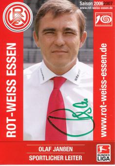 Olaf Janßen  2006/2007  Rot Weiss Essen Fußball Autogrammkarte  original signiert 