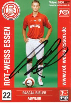 Pascal Bieler  2006/2007  Rot Weiss Essen Fußball Autogrammkarte  original signiert 