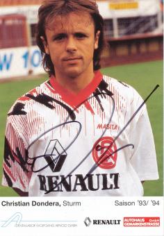 Christian Dondera  1993/1994  Rot Weiss Essen Fußball Autogrammkarte  original signiert 