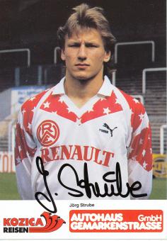 Jörg Strube  1995/1996  Rot Weiss Essen Fußball Autogrammkarte  original signiert 