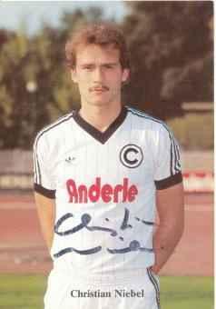 Christian Niebel  1983/1984  SC Charlottenburg  Fußball Autogrammkarte  original signiert 