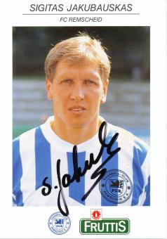 Sigitas Jakubauskas  1992/1993  FC Remscheid  Fußball Autogrammkarte  original signiert 