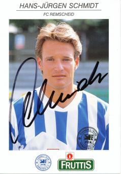 Hans Jürgen Schmidt  1992/1993  FC Remscheid  Fußball Autogrammkarte  original signiert 