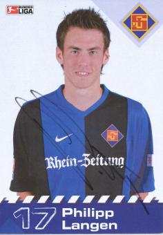 Philipp Langen  2007/2008  TuS Koblenz  Fußball Autogrammkarte  original signiert 