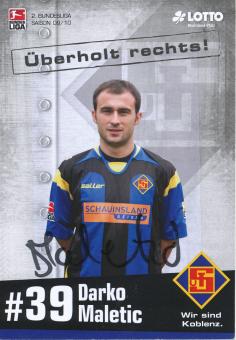 Darko Maletic  2009/2010  TuS Koblenz  Fußball Autogrammkarte  original signiert 