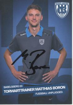 Matthias Boron  SV Babelsberg  Fußball Autogrammkarte  original signiert 