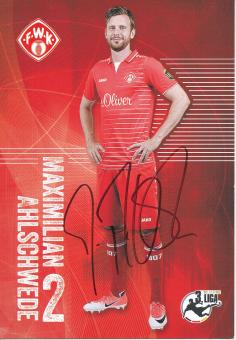 Maximilian Ahlschwede  2017/2018  FC Würzburger Kickers  Fußball Autogrammkarte  original signiert 