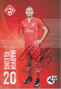 Marvin Kleihs  2017/2018  FC Würzburger Kickers  Fußball Autogrammkarte  original signiert 