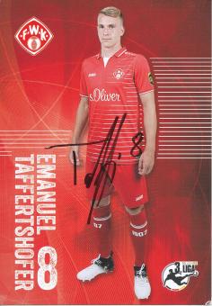 Emanuel Taffertshofer  2017/2018  FC Würzburger Kickers  Fußball Autogrammkarte  original signiert 
