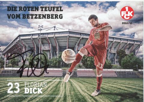 Florian Dick  2012/2013  FC Kaiserslautern  Fußball Autogrammkarte  original signiert 