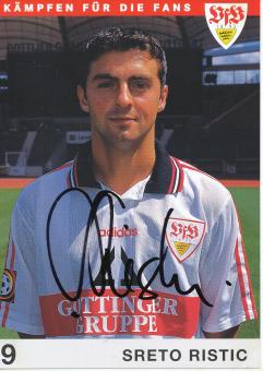 Sreto Ristic  1997/1998  VFB Stuttgart  Fußball Autogrammkarte  original signiert 