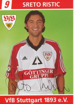 Sreto Ristic  1998/1999  VFB Stuttgart  Fußball Autogrammkarte  original signiert 
