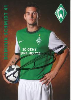 Dominik Schmidt  2009/2010   SV Werder Bremen  Fußball Autogrammkarte  original signiert 