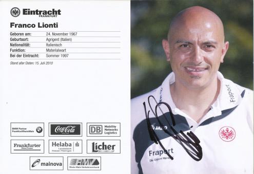 Franco Lionti  2010/2011  Eintracht Frankfurt  Fußball Autogrammkarte  original signiert 