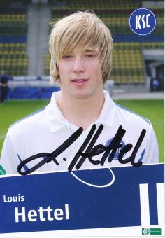 Louis Hettel   Karlsruher SC  II  Fußball Autogrammkarte  original signiert 