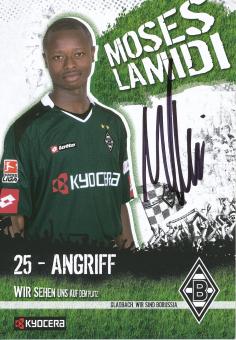 Moses Lamidi  2007/2008   Borussia Mönchengladbach  Fußball Autogrammkarte  original signiert 