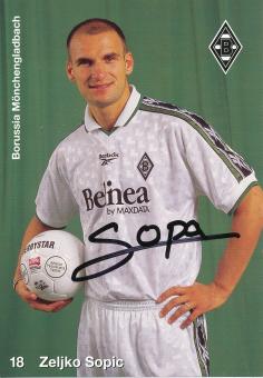 Zeljko Sopic  1998/1999  Borussia Mönchengladbach  Fußball Autogrammkarte  original signiert 