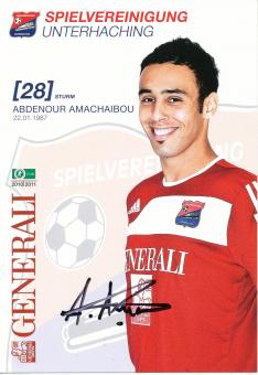 Abdenour Amachaibou  2010/2011  SpVgg Unterhaching  Fußball Autogrammkarte original signiert 