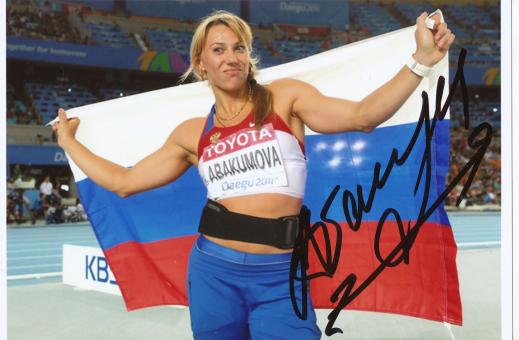 Marija Abakumova  Rußland  Leichtathletik Foto original signiert 