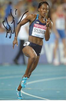 Shalonda Solomon  USA  Leichtathletik Autogramm Foto original signiert 
