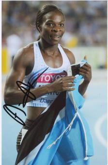 Amantle Montsho  Botswana  Leichtathletik Autogramm Foto original signiert 